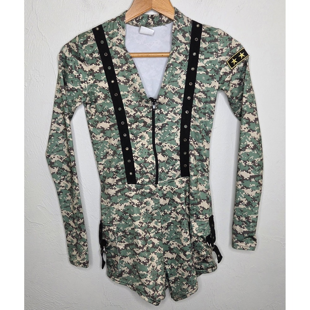 Spirit Halloween Women's Digital Camouflage Military Tactical Costume Size XS